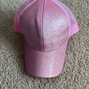 Pink Glittery Baseball Hat